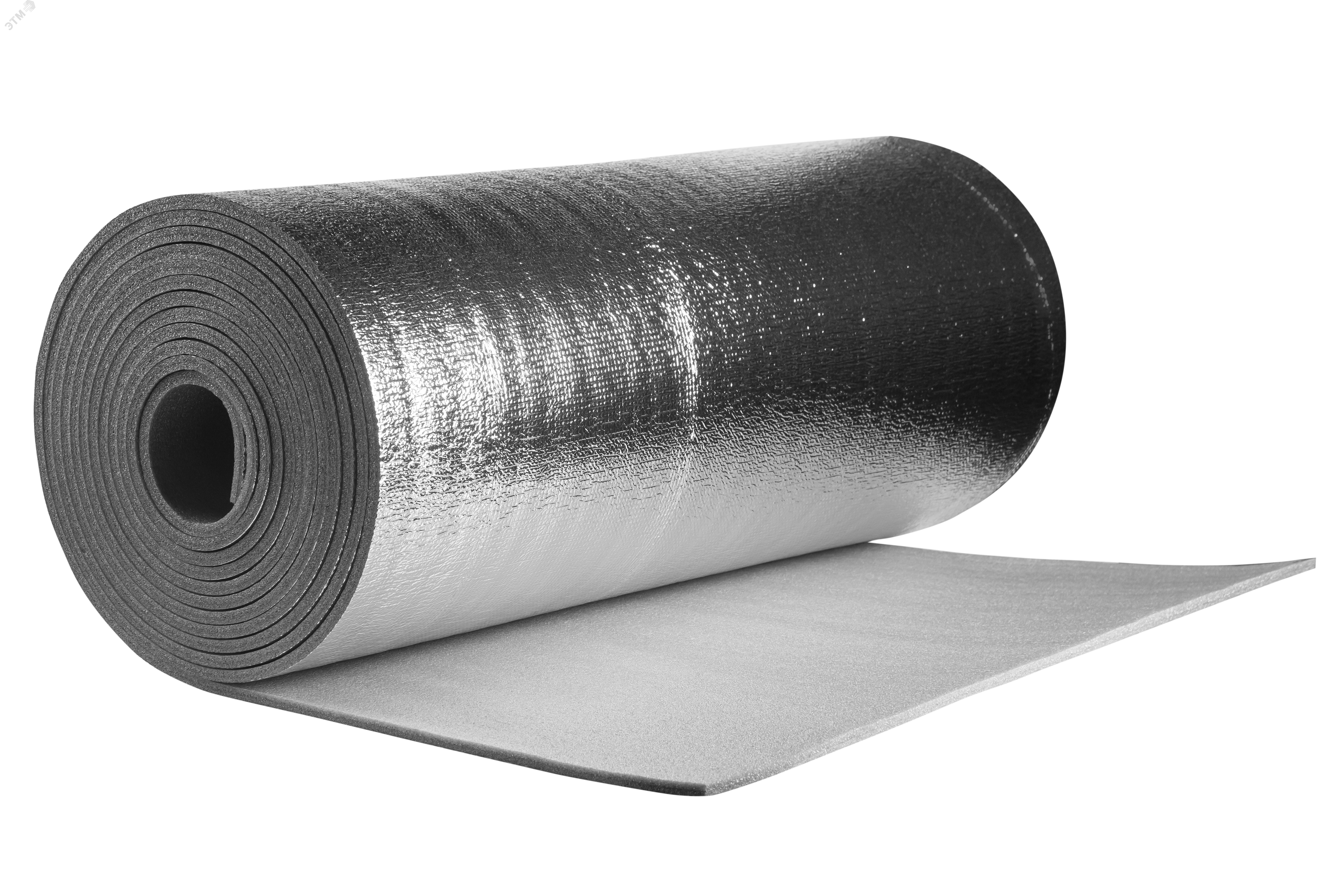 Изображение товара Рулон вспененного полиэтилена PE 08x1000-12 METAL с алюминиевым покрытием для теплоизоляции