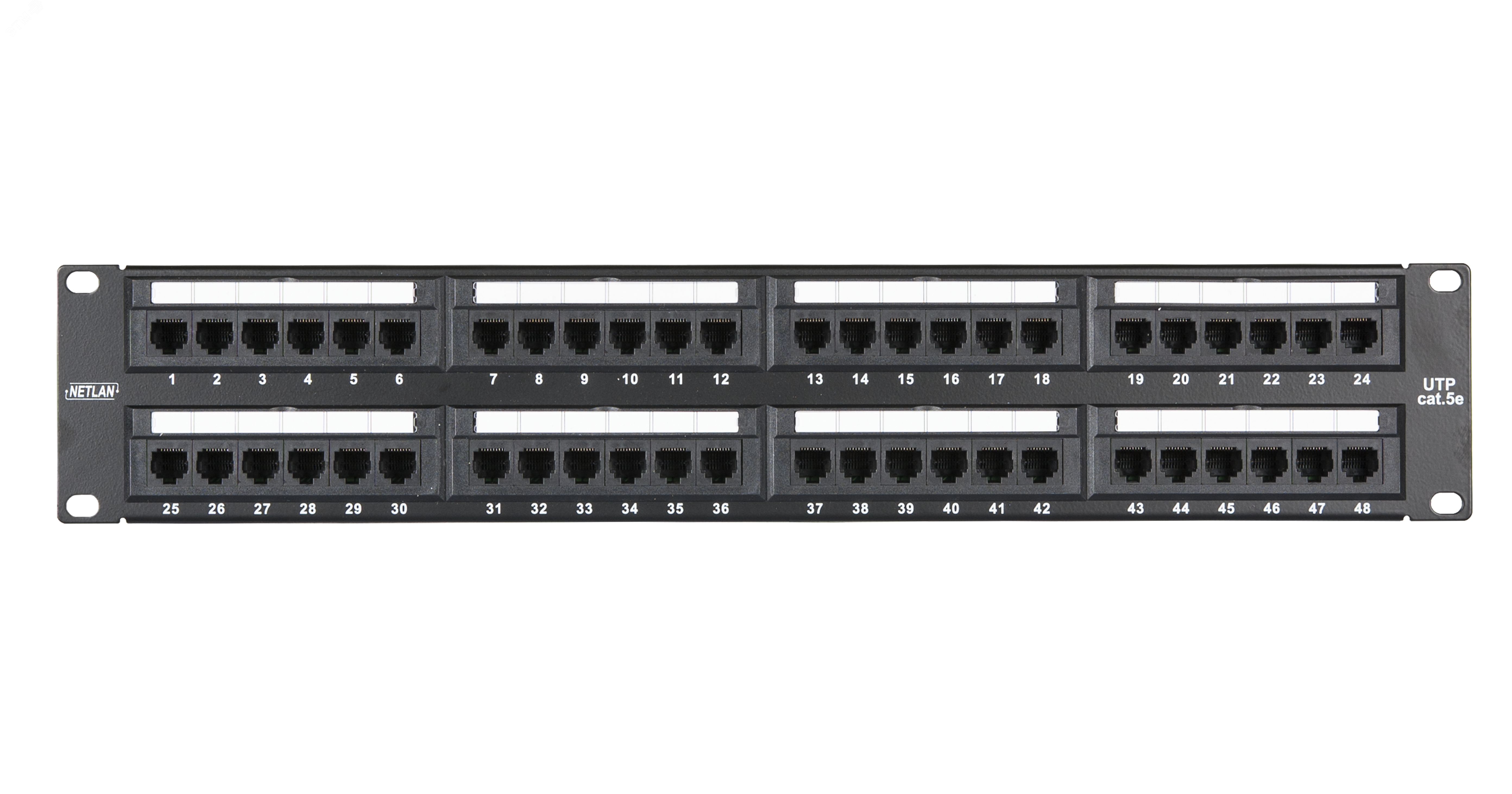 2u v 1. NETLAN EC-URP-48-ud2. Коммутационная панель NETLAN 19", 2u, 48 портов, кат.5e (класс d), 100мгц, rj45/8p8c. EC-URP-48-ud2. 48458md-c5e коммутационная панель 19", 2u, Cat.5e, 48 портов RJ-45/110.