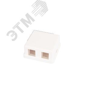 Изображение товара Корпус настенной розетки под 2 модуля Keystone белый 10 шт. (упак)