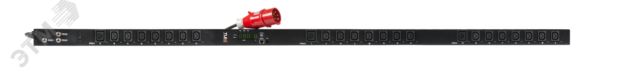 Блок розеток SW - Switched Вертикальный 21 розеток C13 3 розетки С19 ...