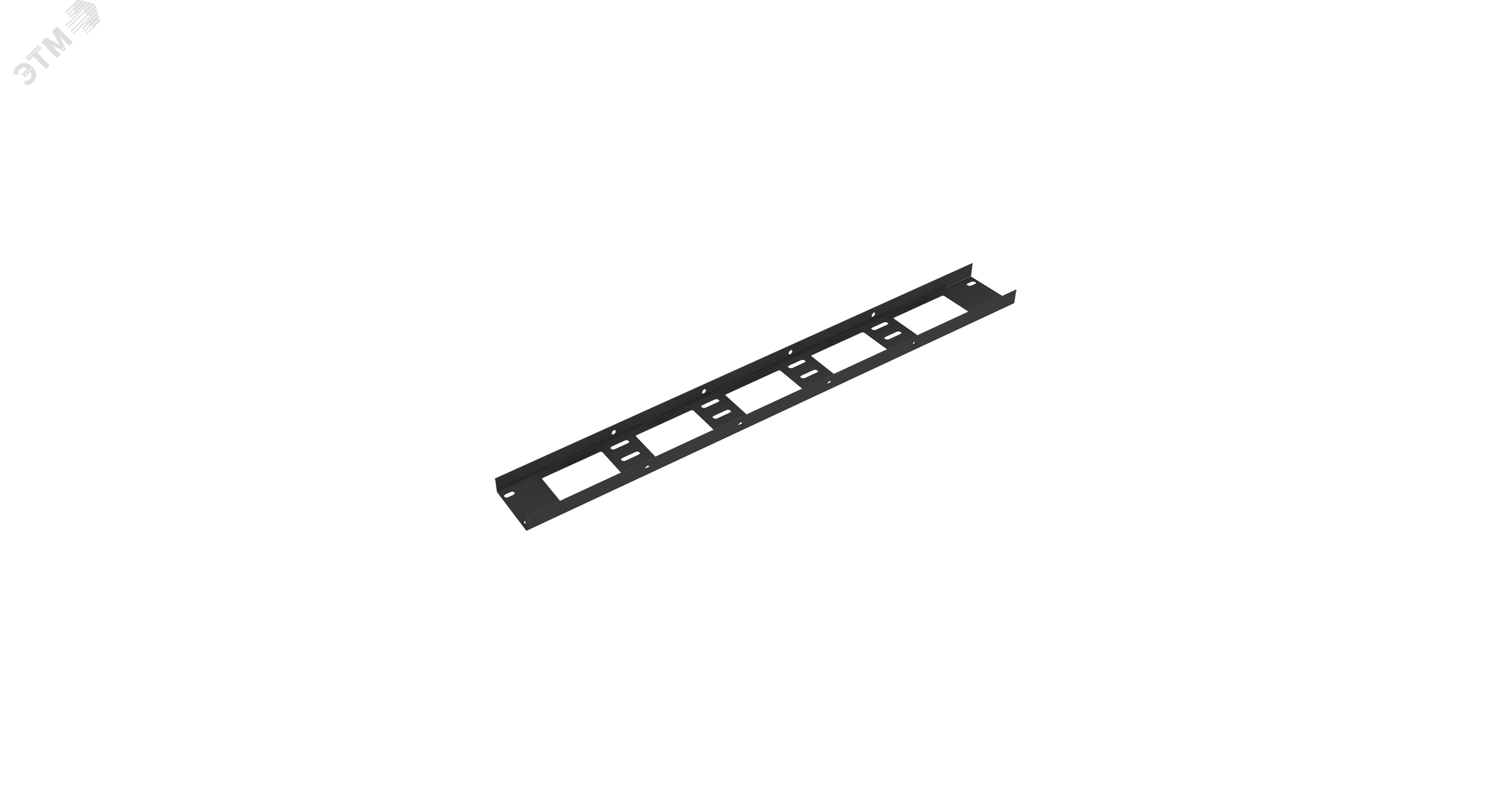 Органайзер кабельный вертикальный, 18U, для шкафов серий TFI-R, Ш75хВ731хГ20мм, металлический, с крепежом, цвет черный TLK-OV75-2-18U-I-BK TLK