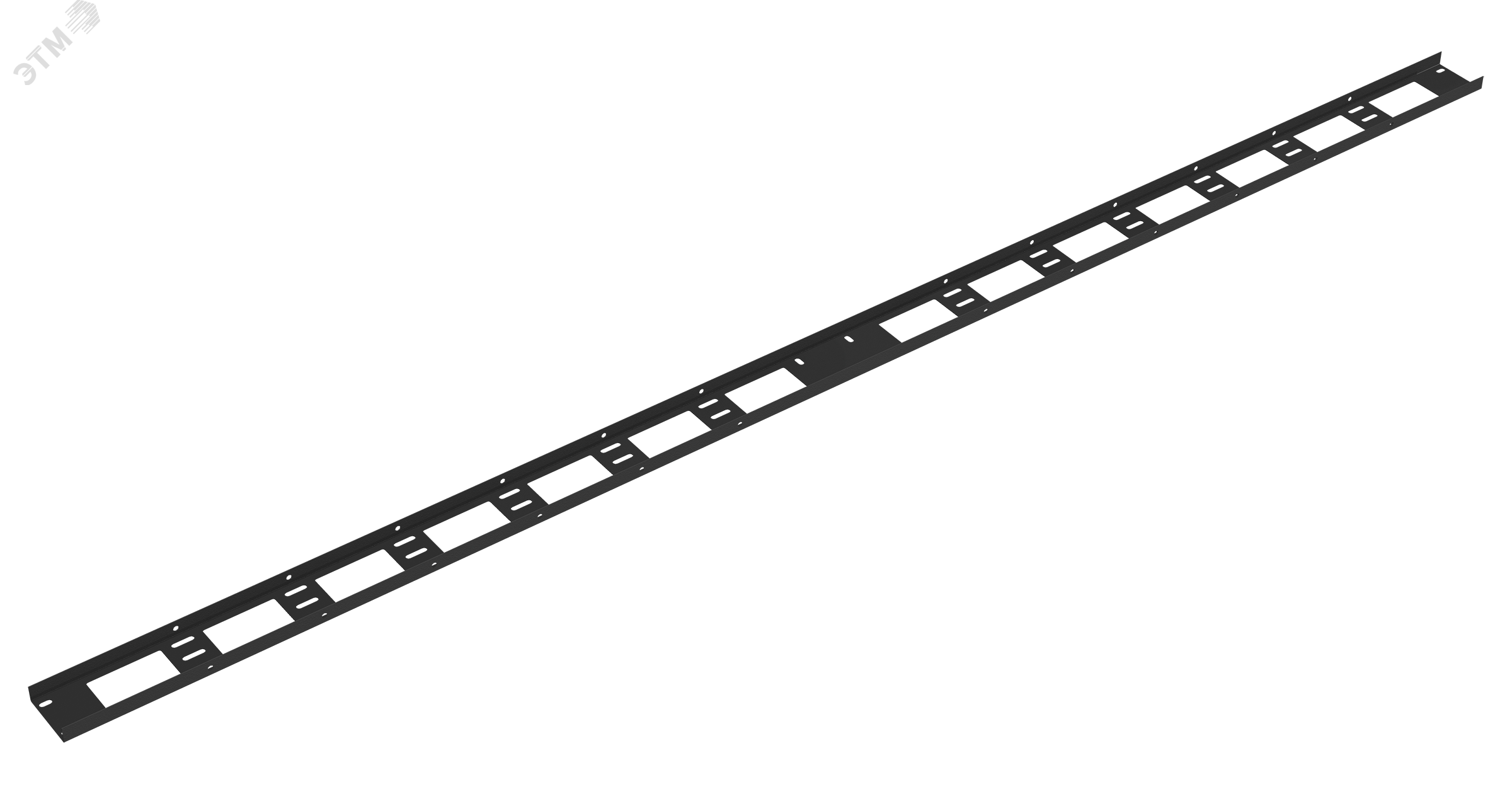 Органайзер кабельный вертикальный, 47U, для шкафов серий TFI-R, Ш75хВ2020хГ20мм, металлический, с крепежом, цвет черный TLK-OV75-2-47U-I-BK TLK