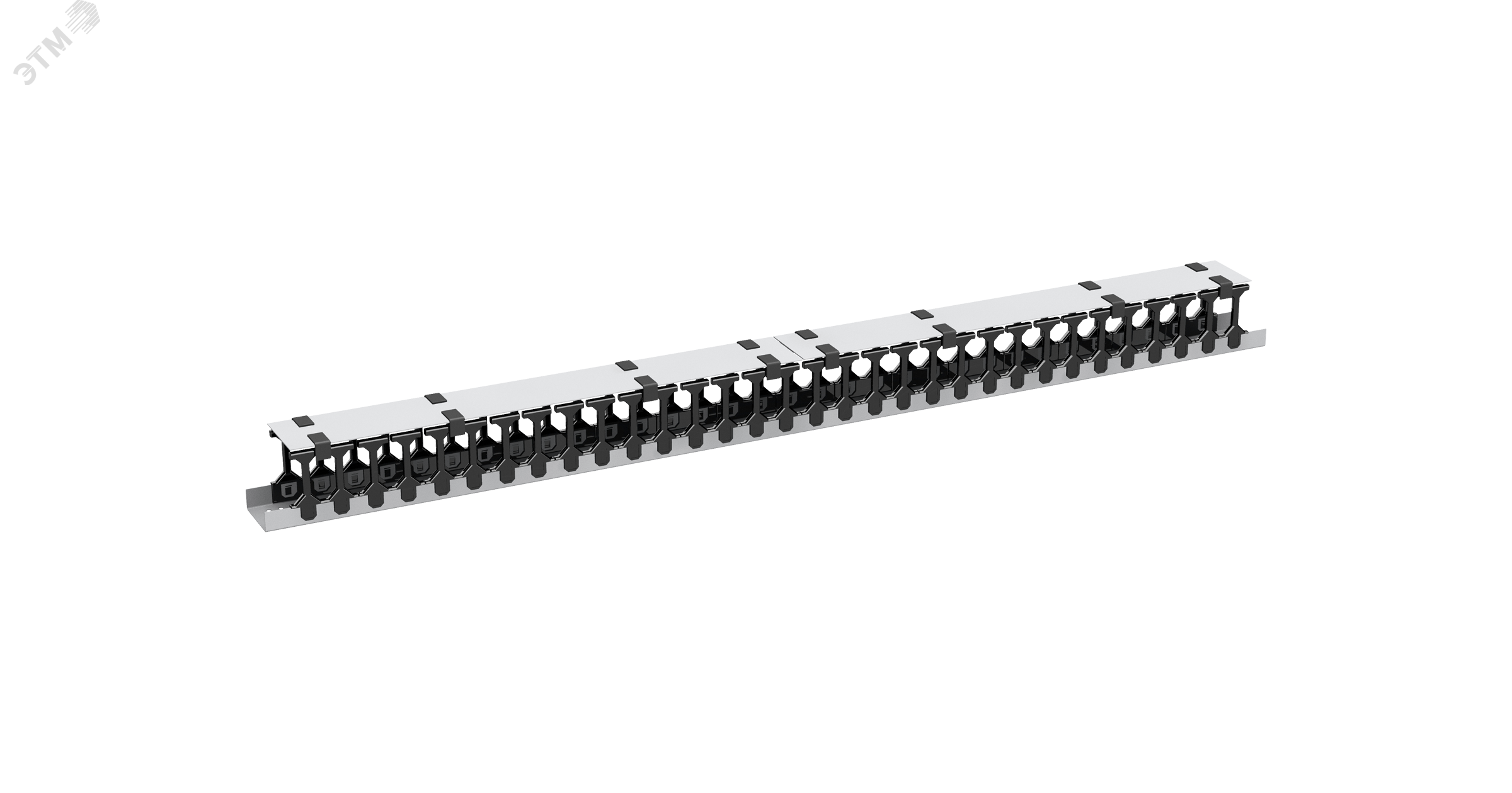 Органайзер кабельный вертикальный, 33U, для шкафов серий TFR-R, TFI-R и TFA, Ш97хГ110мм, металлический, с пластиковыми пальцами, с крепежом, цвет серый TLK-OV70-33U-GY TLK