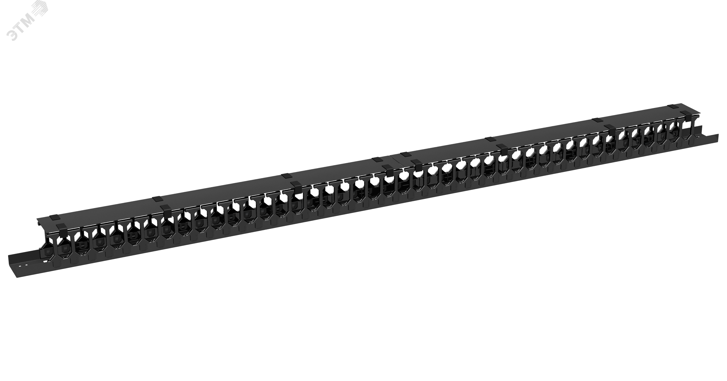 Органайзер кабельный вертикальный, 47U, для шкафов серий TFR-R, TFI-R и TFA, Ш97хГ110мм, металлический, с пластиковыми пальцами, с крепежом, цвет черный TLK-OV70-47U-BK TLK