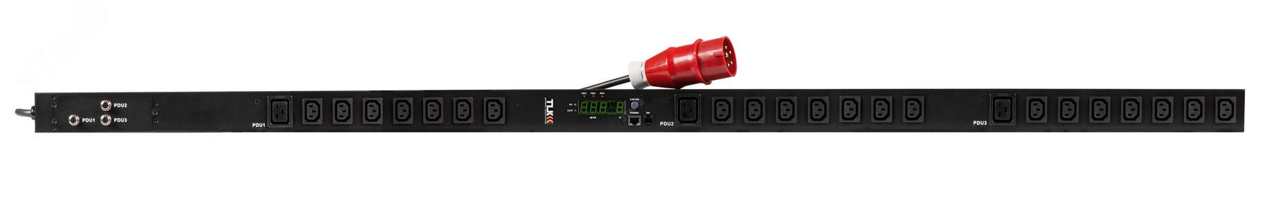 Блок розеток MN (Monitored) вертикальный 21 розетка C13 3 розетки C19 ...