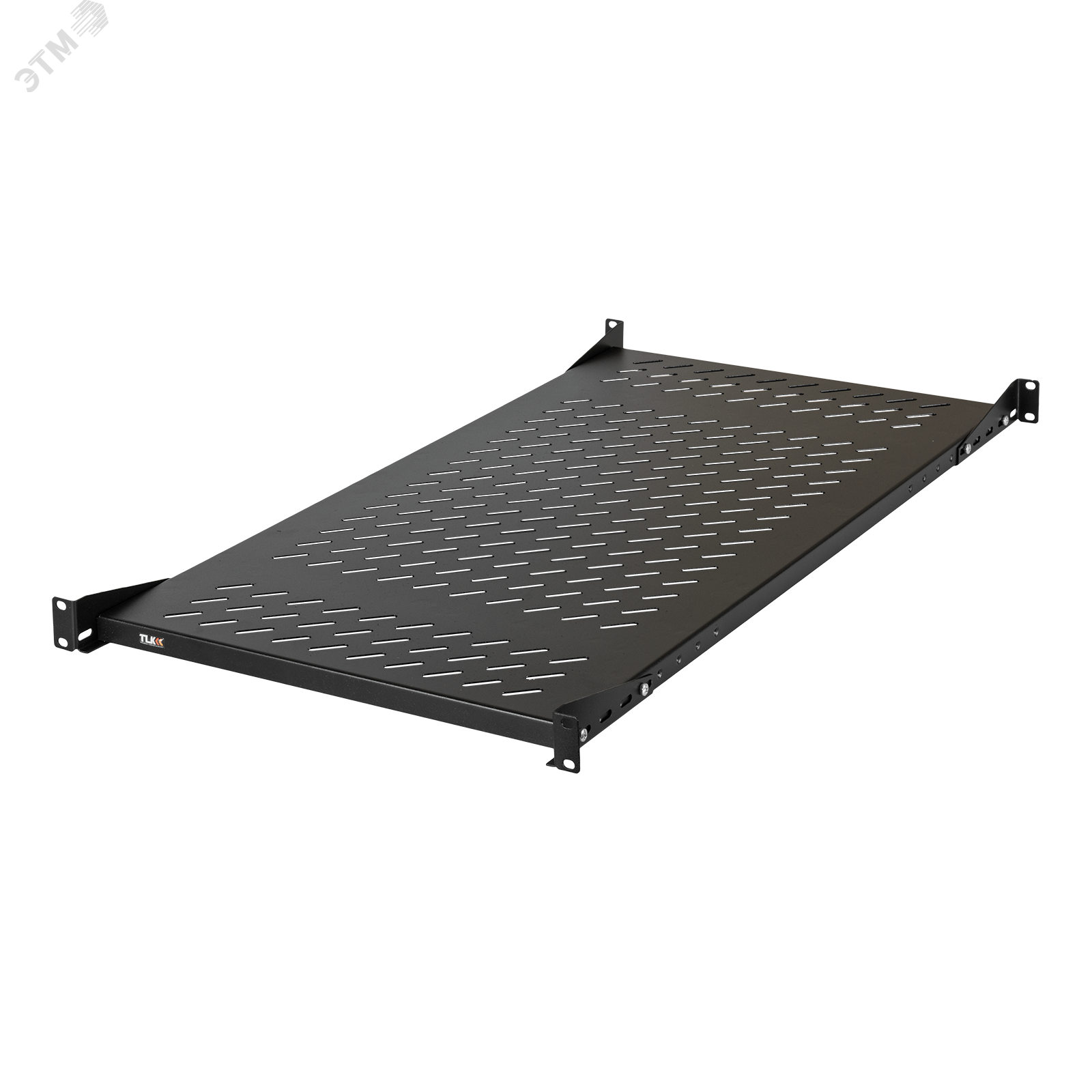 Изображение товара Полка телекоммуникационная усиленная 19 черная для шкафа и стойки 860мм