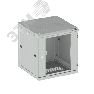 Изображение товара Настенный разборный шкаф NIKOMAX 19'', 15U, стеклянная дверь, Ш600хВ770хГ600мм, 2 пары монтажных направляющих, серый (шт)