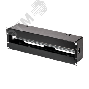 Изображение товара Панель 19'' с DIN-рейкой, 3U, Ш481хВ133хГ97мм, черная (шт)