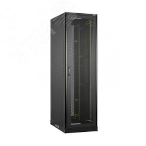 Шкаф напольный 19' 42U, перфорированные двери, цельнометаллические стенки, Ш600хВ2060хГ1000мм, в разобранном виде, черный