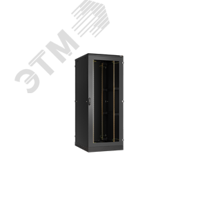 Шкаф напольный 19' 42U, перфорированные двери, цельнометаллические стенки, Ш800хВ2060хГ800мм, в разобранном виде, черный