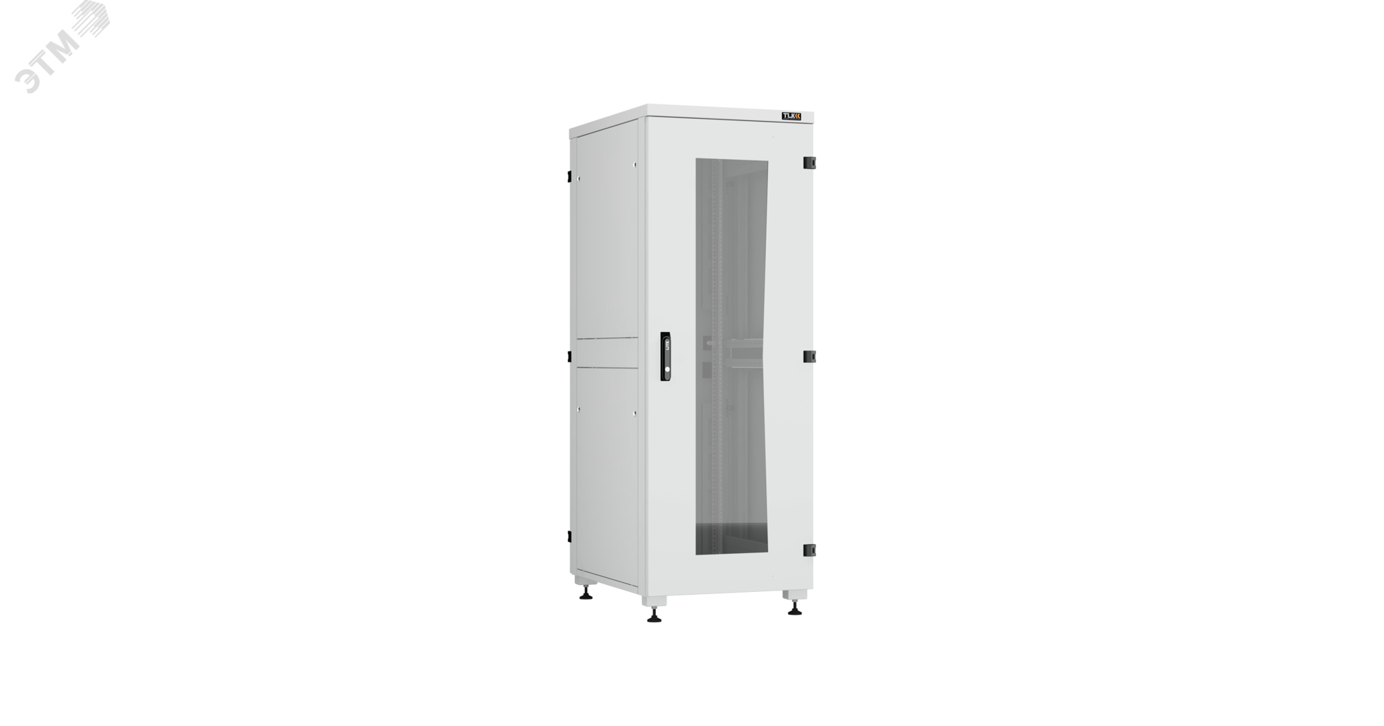 Шкаф напольный 19д 33U серии Lite II, стеклянная дверь, цельнометаллические двухуровневые стенки и задняя дверь, Ш600хВ1641хГ800мм, в разобранном виде, серый TFI-336080-GHMH-R-GY TLK