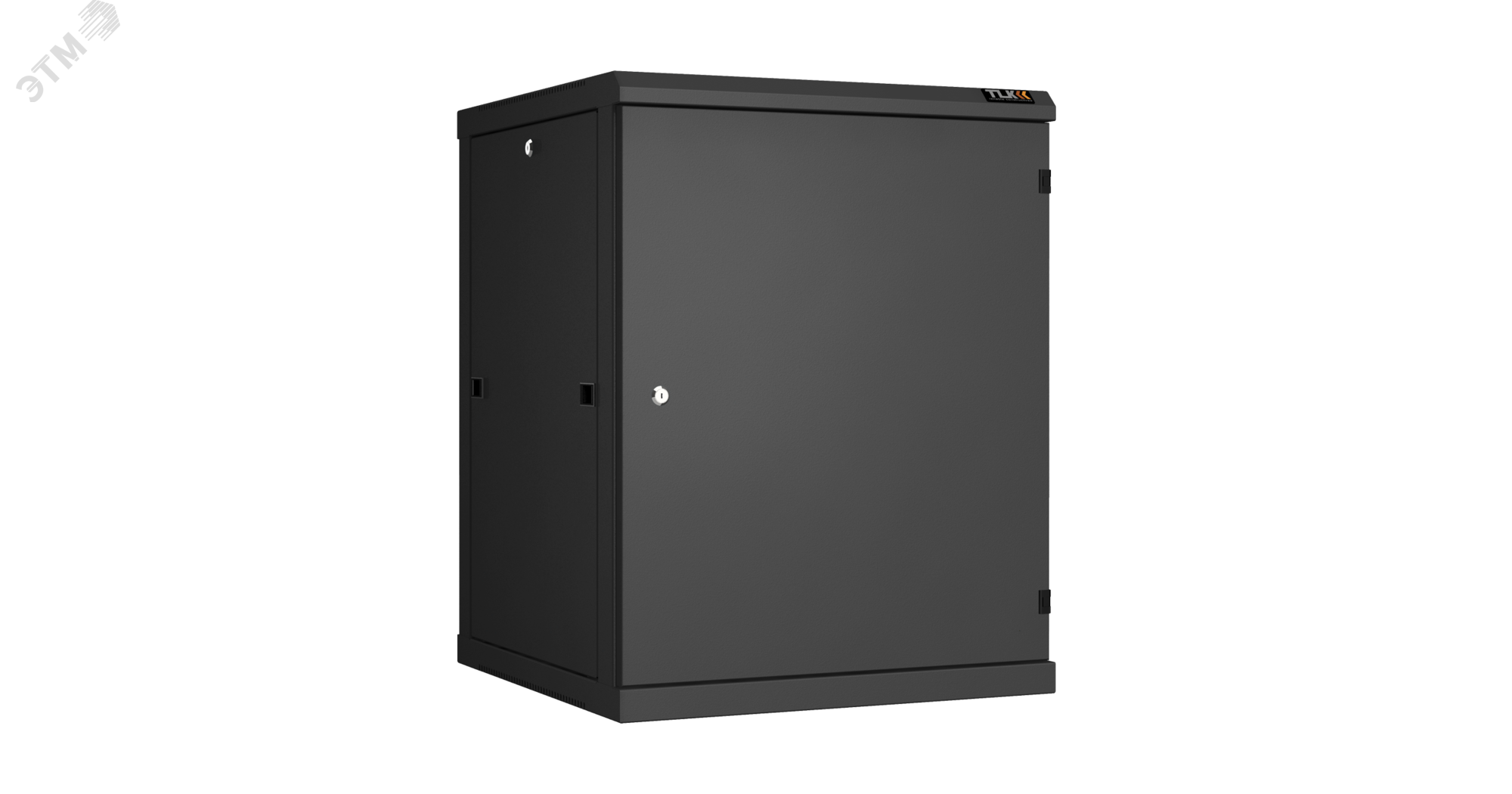 Шкаф настенный разбор 19д 15U металлическая дверь Ш600хВ770хГ600мм черный TWC-156060-R-M-BK TLK