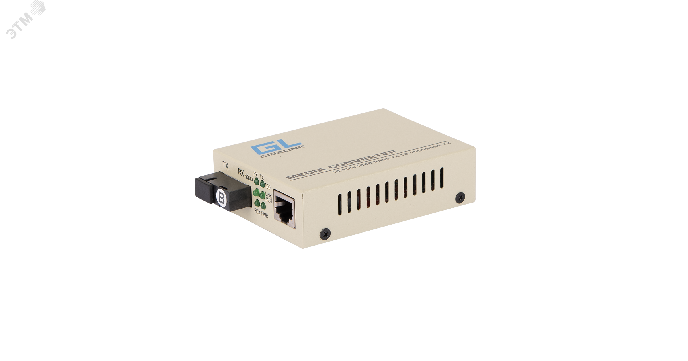 Изображение товара Медиаконвертер 1хRJ45, 1хSC 10/100/1000 Мб/c, Tx:1550/Rx:1310, до 20 км (шт)