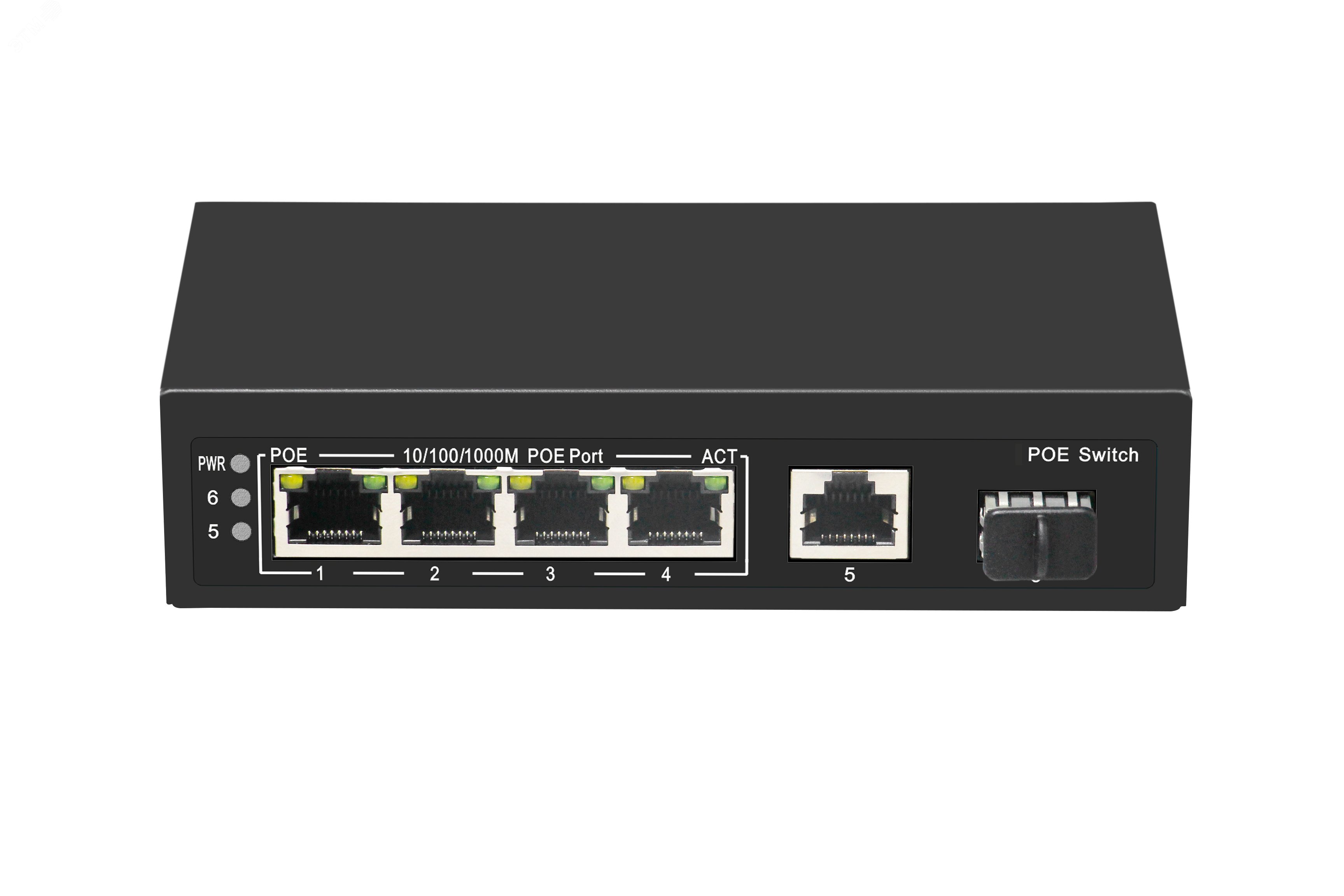 Коммутатор неуправляемый 4 порта PoE 1000Мбит/с 65W GL-SW-G005-04P Gigalink