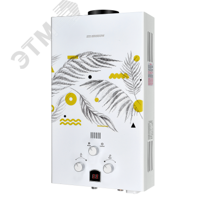 Изображение товара Водонагреватель газовый Edisson ECO GD E 20 GD Каннская ветвь 10 л/мин с электророзжигом (шт)