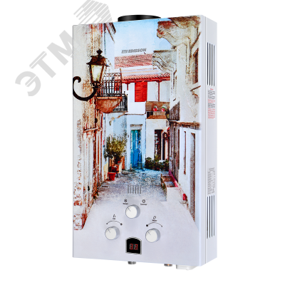 Изображение товара Водонагреватель газовый Edisson ECO GD E 20 GD Лиссабон 10 л/мин с электророзжигом (шт)