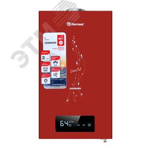 Водонагреватель газовый SENSOR ART S 20 MD Art Red 10 л/мин с электророзжигом, сенсорное управление - фото 2
