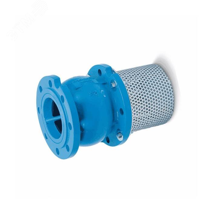 Изображение товара Клапан обратный донный чугунный Ду 80 Ру16 фланцевый с фильтром (шт)