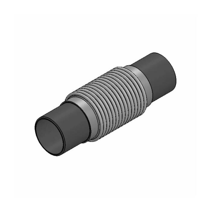 Компенсатор сильфонный осевой нержавеющий Ду 65 Ру16 под приварку, осевой ход 30, без кожуха