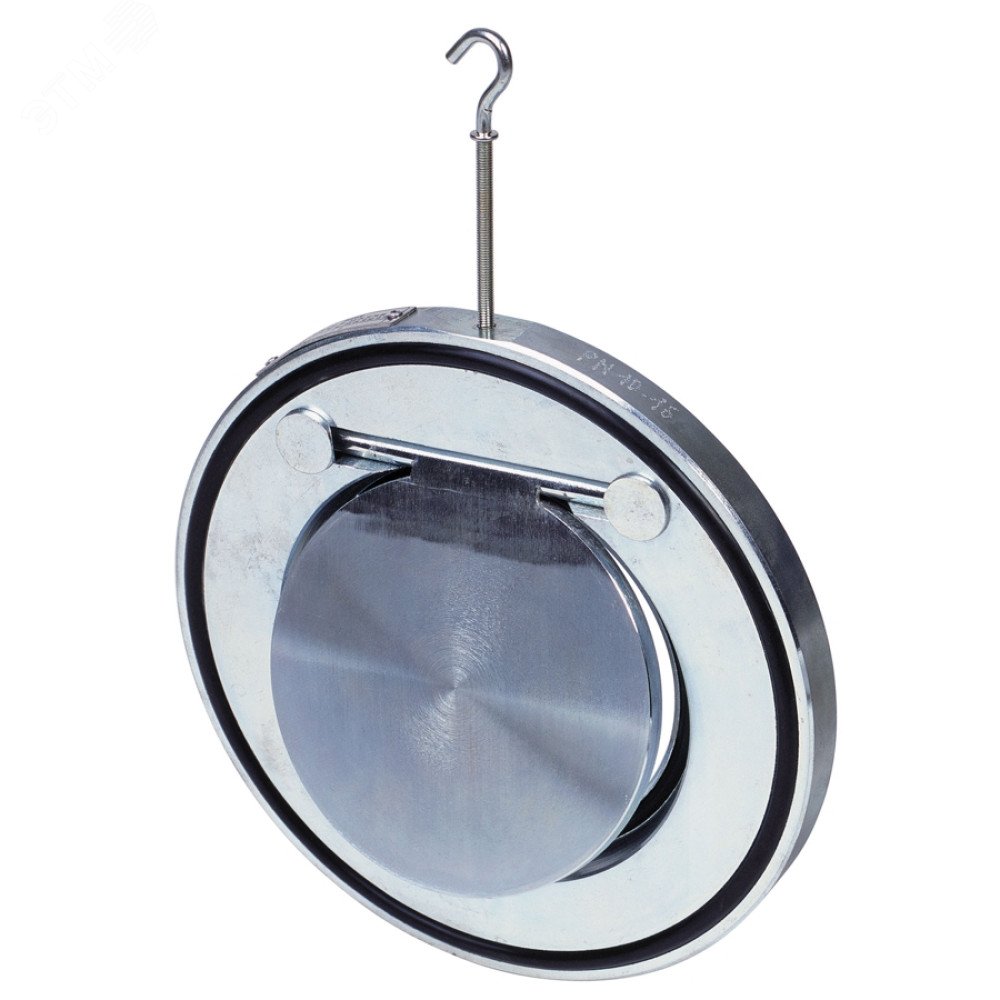 Изображение товара Клапан обратный стальной одностворчатый Ду 40 Ру16 межфланцевый, диск оцинкованная сталь (шт)