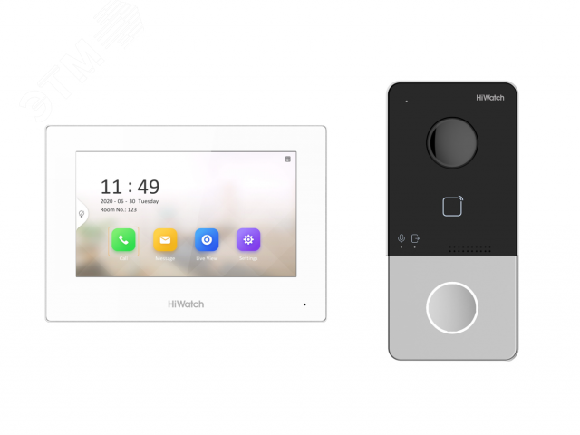 Изображение товара Комплект IP видеодомофона (вызывная панель + монитор) (шт)