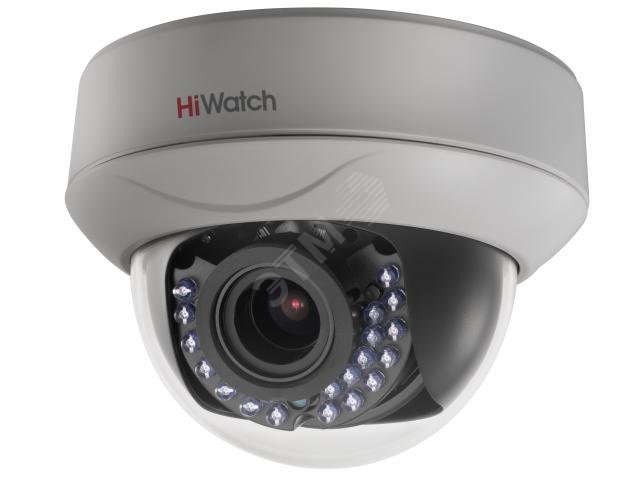Видеокамера HD-TVI 2Мп внутренняя купольная с ИК-подсветкой до 30м DS-T207 (2.8-12 mm) HiWatch