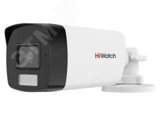 Видеокамера HD-TVI 2Мп цилиндрическая с подсветкой EXIR до 40м и микрофон (6мм) DS-T220A (6mm) HiWatch
