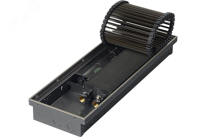 Изображение товара Конвектор внутрипольный КРК П с естественной конвекцией (решетка роликовая, черное анодирование) (шт)