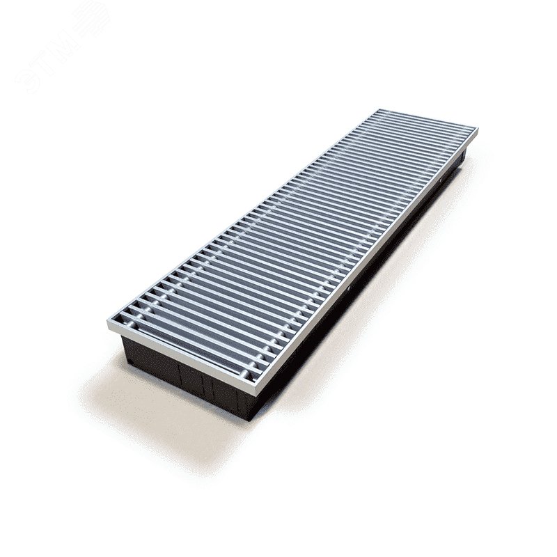 Изображение товара Конвектор внутрипольный КРК П с естественной конвекцией (решетка роликовая, анодированный алюминий) (шт)