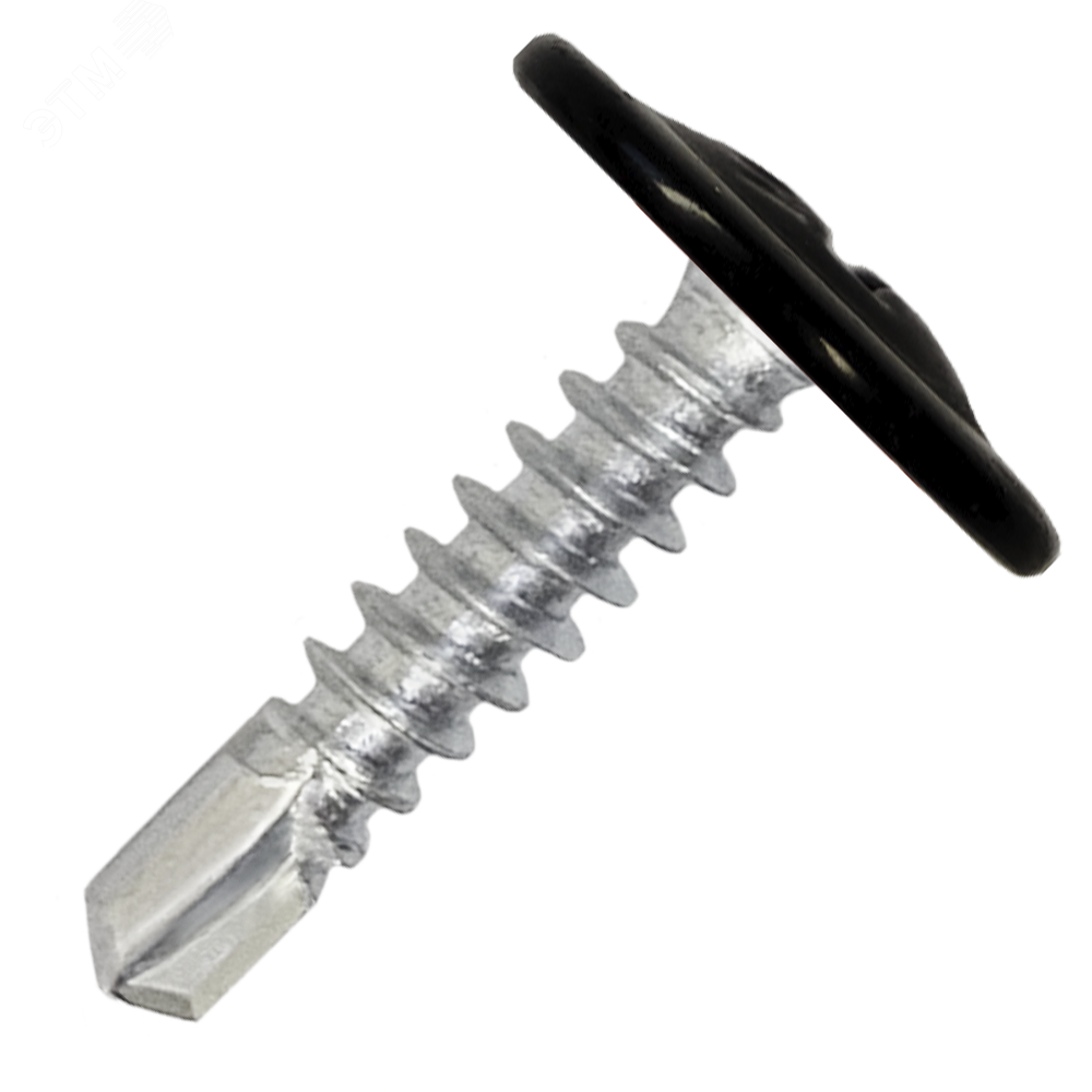 Изображение товара Саморез металл/металл 4.2х25 пресс-шайба сверло RAL9005 (шт)