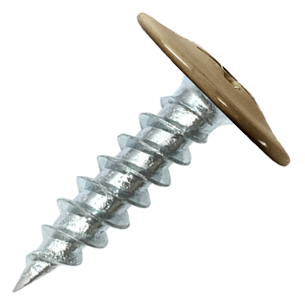 Саморез металл/металл 4.2х19 пресс-шайба острый RAL1036