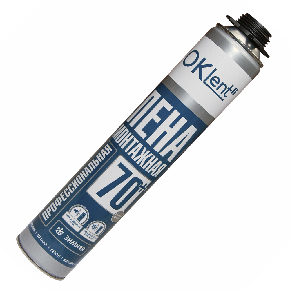 Пена монтажная Oklent 70+ зимняя (940гр)