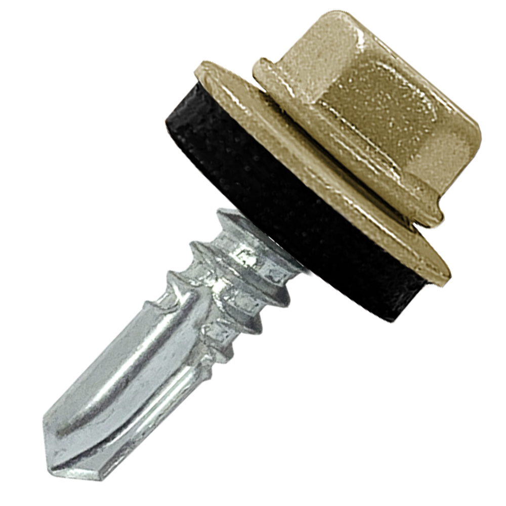 Саморез кровельный 5.5х25 по металлу RAL1036 сверло №3 шайба d=14мм с EPDM прокладкой