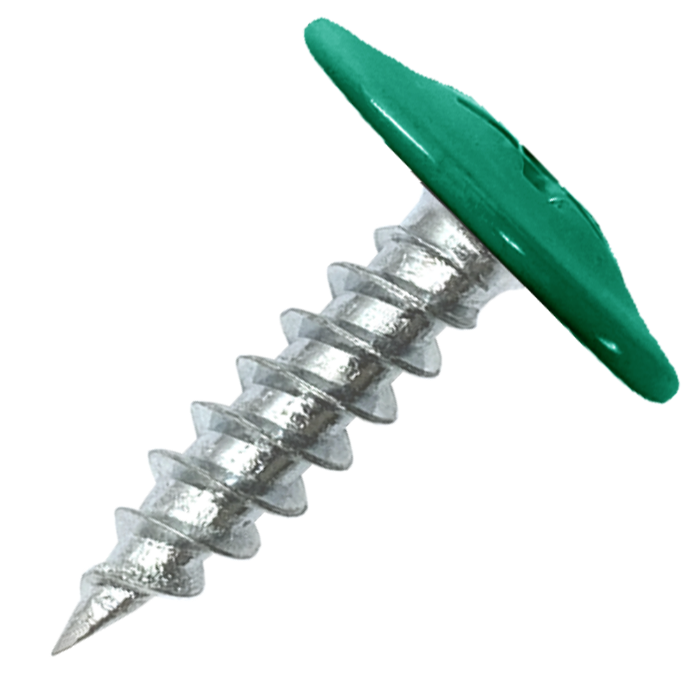 Саморез металл/металл 4.2х19 пресс-шайба острый RAL6026