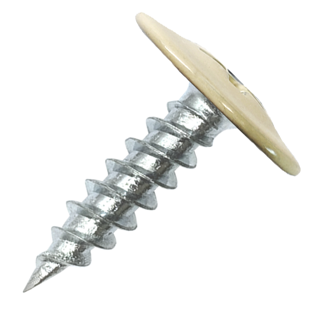 Саморез металл/металл 4.2х25 пресс-шайба острый RAL1014