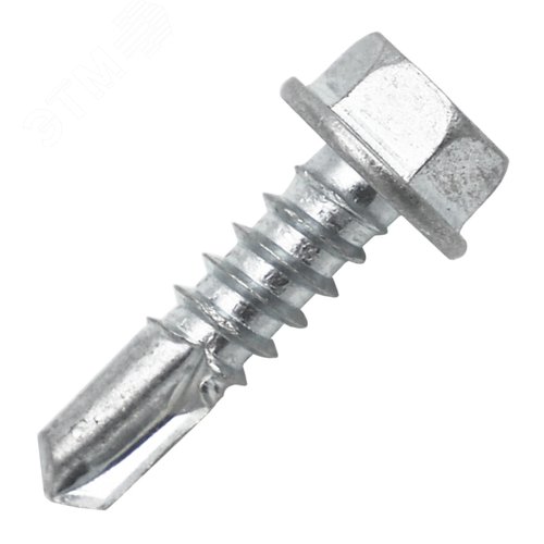 Саморез кровельный 4.8х19 по металлу сверло №2 безшайбы оцинкованный - фото 1