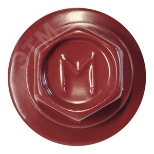 Саморез кровельный 4.8х35 RAL3003 сверло №1 шайба d=14мм с EPDM прокладкой - фото 2