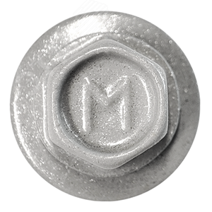 Саморез кровельный 4.8х29 RAL9006 сверло №1 шайба d=14мм с EPDM прокладкой - фото 2