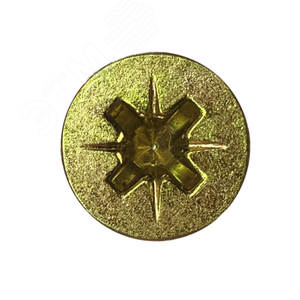 Шуруп универсальный 4х35 потайная головка желтый  цинк (8000шт) 307588 Руфкомплект - 2
