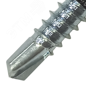 Саморез кровельный 4.8х19 по металлу сверло №2 шайба d=14мм с EPDM прокладкой оцинкованный - фото 3