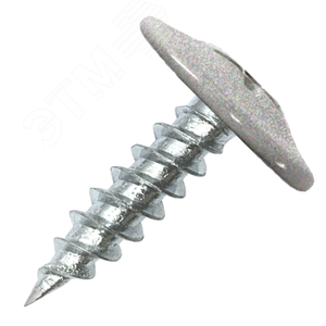 Саморез металл/металл 4.2х25 пресс-шайба острый RAL9006 - фото 1