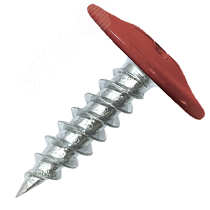 Саморез металл/металл 4.2х16 пресс-шайба острый RAL3003 - фото 1