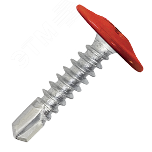 Саморез металл/металл 4.2х16 пресс-шайба сверло RAL3020 - фото 1