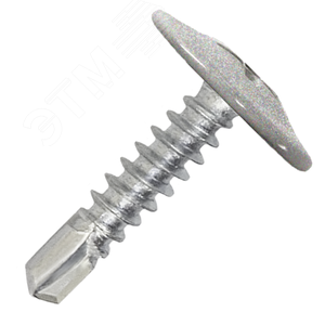 Саморез металл/металл 4.2х16 пресс-шайба сверло RAL9006 - фото 1