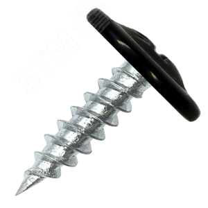 Саморез металл/металл 4.2х16 пресс-шайба острый RAL9005 - фото 1