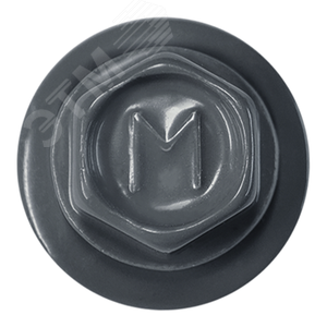 Саморез кровельный 4.8х35 RAL7024 сверло №1 шайба d=14мм с EPDM прокладкой - фото 2