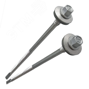 Саморез 5,5/6,3х285 для сэндвич-панелей, шестигранная головка, EPDM, сверло 12м, оцинкованный - фото 2