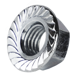 Гайка DIN6923 М10 шестигранная оцинкованная с     фланцем - фото 1