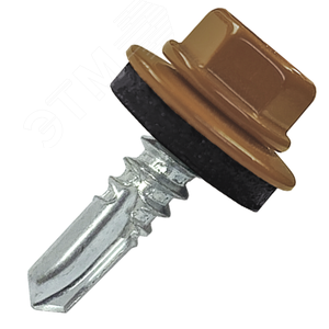 Саморез кровельный 4.8х29 RR750 сверло №1 шайба d=14мм с EPDM прокладкой - фото 1