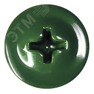 Саморез металл/металл 4.2х19 пресс-шайба острый RAL6002 - фото 2